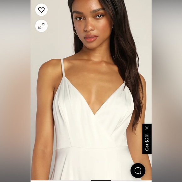 NWT white Lulus gown - Picture 3 of 6